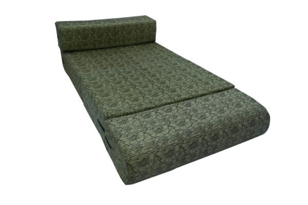 Sofa Cum Bed - Premium Foam - Green Metallic Fabric – Foldable, Space-Saving, and Comfortable